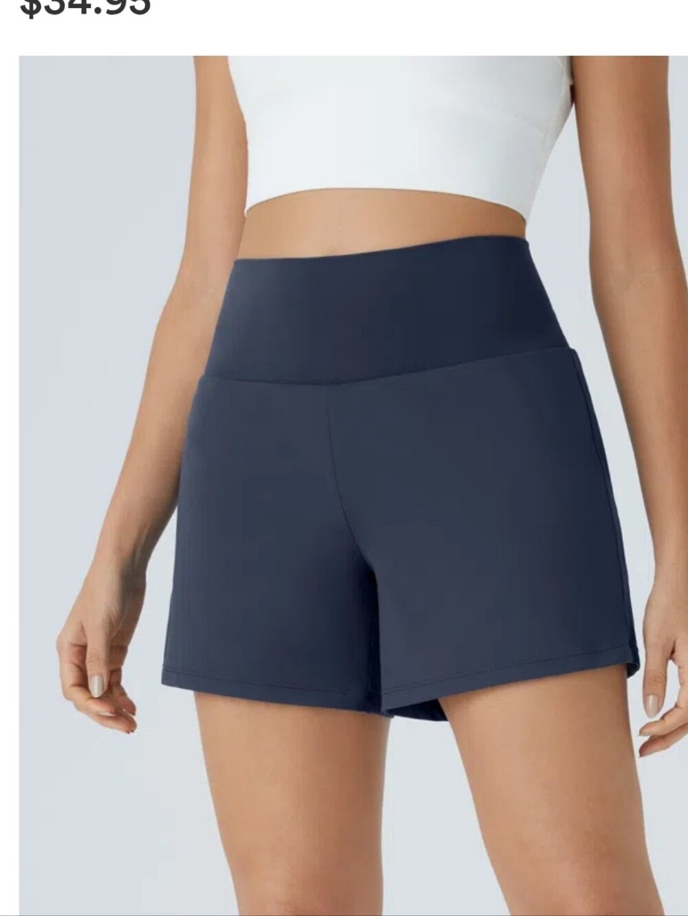 SoftlyZero™ Airy Super High Waisted InstantCool Yoga Shorts 5'' Liner Navy